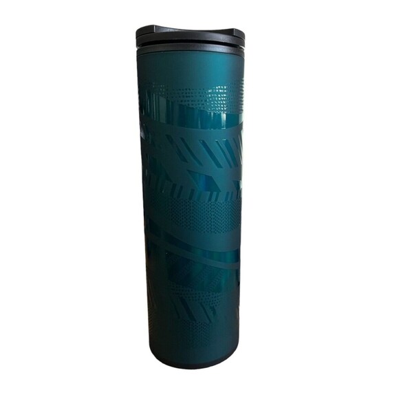 Starbucks 2021 Tumbler Ribbons Holiday Dark Green 16 Oz Cold/Hot Cup - Picture 2 of 5